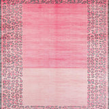 Ultra Soft Area Rug, Non Slip, Stain Resistant, Washable Area Rugs for Living Room, Bedroom, Chic Modern Leopard Aesthetic(Pink)