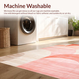 Ultra Soft Area Rug, Non Slip, Stain Resistant, Washable Area Rugs for Living Room, Bedroom, Vibrant Colorful Dynamic Patterns(Pink)
