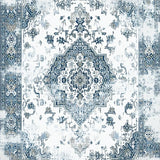 Ultra Soft Area Rug, Non Slip, Stain Resistant, Washable Area Rugs for Living Room, Bedroom, Rustic Long-Lasting Medallion Design(White)