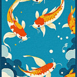 Ultra Soft Area Rug, Non Slip, Stain Resistant, Washable Area Rugs for Living Room, Bedroom, Colorful Cartoonish Sea Animal Motif(Blue)