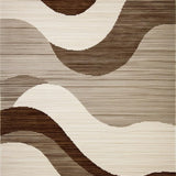 Ultra Soft Area Rug, Non Slip, Stain Resistant, Washable Area Rugs for Living Room, Bedroom, Luxurious Rich Brown Patterns(Beige)