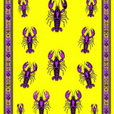Ultra Soft Area Rug, Non Slip, Stain Resistant, Washable Area Rugs for Living Room, Bedroom, Playful Lobster Patterned Decor(Yellow)