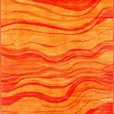 Ultra Soft Area Rug, Non Slip, Stain Resistant, Washable Area Rugs for Living Room, Bedroom, Artistic Fluffy Gradient Design(Orange)