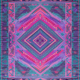 Ultra Soft Area Rug, Non Slip, Stain Resistant, Washable Area Rugs for Living Room, Bedroom, Chic Teal and Pink Mosaic Blend(Pink)