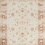 Ultra Soft Area Rug, Non Slip, Stain Resistant, Washable Area Rugs for Living Room, Bedroom, Tranquil Earthy Medallion Influence(Beige)