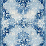 Ultra Soft Area Rug, Non Slip, Stain Resistant, Washable Area Rugs for Living Room, Bedroom, Adorable Non Slip Shower Carpet With Dreamy Bow And Scalloped Edges(Blue)