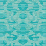 Contemporary Teal Geometric Motif(Blue)