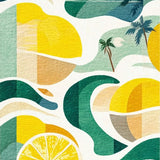 Ultra Soft Area Rug, Non Slip, Stain Resistant, Washable Area Rugs for Living Room, Bedroom, Tropical Surfboard, Artistic Palm and Wave Pattern(Yellow)
