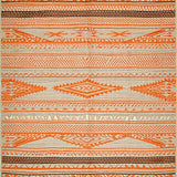 Ultra Soft Area Rug, Non Slip, Stain Resistant, Washable Area Rugs for Living Room, Bedroom, Geometric Vibrant Rustic Motif(Orange)