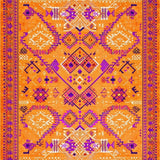 Ultra Soft Area Rug, Non Slip, Stain Resistant, Washable Area Rugs for Living Room, Bedroom, Dynamic Artisan Woven Palette(Orange)