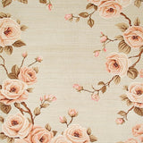 Ultra Soft Area Rug, Non Slip, Stain Resistant, Washable Area Rugs for Living Room, Bedroom, Whimsical Plush Botanical Charm(Beige)