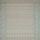 Transitional Blue Medallion Design(Beige)