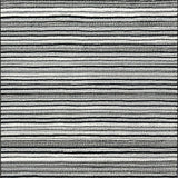 Ultra Soft Area Rug, Non Slip, Stain Resistant, Washable Area Rugs for Living Room, Bedroom, Modern Dash Runner: Monochrome Striped Indoor/Outdoor Carpet(Black)