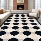 Elegant Black and White Geometric Flow(Black)