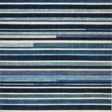 Ultra Soft Area Rug, Non Slip, Stain Resistant, Washable Area Rugs for Living Room, Bedroom, Raven & Dove Stripe Woven Rug, Versatile Entryway Floor Carpet(Blue)