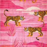 Ultra Soft Area Rug, Non Slip, Stain Resistant, Washable Area Rugs for Living Room, Bedroom, Contemporary Wildlife Illustrative Design(Pink)