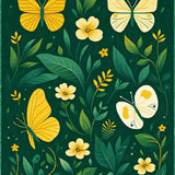 Ultra Soft Area Rug, Non Slip, Stain Resistant, Washable Area Rugs for Living Room, Bedroom, Elegant Dark Green Floral Accents(Green)