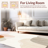 Beige Dreamscape Area Abstract Indoor Accent(Beige)