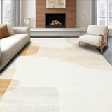 Ultra Soft Area Rug, Non Slip, Stain Resistant, Washable Area Rugs for Living Room, Bedroom, Beige and Cream Gradient with Rustic Boho Style Abstract Motifs(Beige)