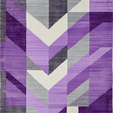 Ultra Soft Area Rug, Non Slip, Stain Resistant, Washable Area Rugs for Living Room, Bedroom, Contemporary Abstract Purple Palette(Purple)