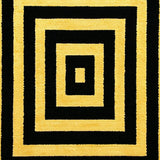Ultra Soft Area Rug, Non Slip, Stain Resistant, Washable Area Rugs for Living Room, Bedroom, Luxury Greek Key Black Gold Entryway Runner(Yellow)