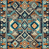 Tribal Inspired Earthy Tones(Blue)