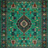 Ultra Soft Area Rug, Non Slip, Stain Resistant, Washable Area Rugs for Living Room, Bedroom, Elegant Distressed Floral Arrangement(Green)