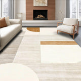 Ultra Soft Area Rug, Non Slip, Stain Resistant, Washable Area Rugs for Living Room, Bedroom, Minimalist Nordic Inspired Area with Contemporary Beige Line Art(Beige)