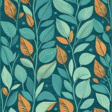 Elegant Teal and Orange Contrast(Blue)