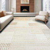 Intricate Beige Area With Subtle Geometric Shapes And Distressed Look(Beige)