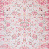 Ultra Soft Area Rug, Non Slip, Stain Resistant, Washable Area Rugs for Living Room, Bedroom, Chic Textured Geometric Design(Pink)