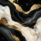 Ultra Soft Area Rug, Non Slip, Stain Resistant, Washable Area Rugs for Living Room, Bedroom, Chic Contemporary Marble Motif(Black)