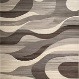 Ultra Soft Area Rug, Non Slip, Stain Resistant, Washable Area Rugs for Living Room, Bedroom, Contemporary Abstract Swirl Motif(Gray)