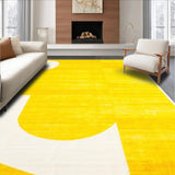 Ultra Soft Area Rug, Non Slip, Stain Resistant, Washable Area Rugs for Living Room, Bedroom, Playful Modern Geometric Motif(Yellow)