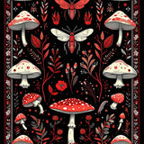 Ultra Soft Area Rug, Non Slip, Stain Resistant, Washable Area Rugs for Living Room, Bedroom, Vibrant Witchcraft Inspired Decor(Red)