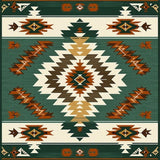 Ultra Soft Area Rug, Non Slip, Stain Resistant, Washable Area Rugs for Living Room, Bedroom, Elegant Abstract Southwestern Design(Brown)