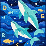 Bright Teal Coastal Inspired Print(Blue)