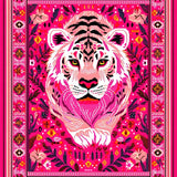 Ultra Soft Area Rug, Non Slip, Stain Resistant, Washable Area Rugs for Living Room, Bedroom, Vibrant Jungle-Themed Decor(Pink)