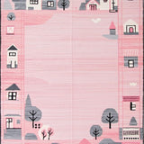 Ultra Soft Area Rug, Non Slip, Stain Resistant, Washable Area Rugs for Living Room, Bedroom, Creative Soft-Textured Artful Scene(Pink)