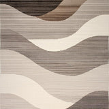 Ultra Soft Area Rug, Non Slip, Stain Resistant, Washable Area Rugs for Living Room, Bedroom, Sleek Minimalist Tiled Design(Beige)