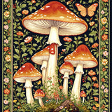 Ultra Soft Area Rug, Non Slip, Stain Resistant, Washable Area Rugs for Living Room, Bedroom, Charming Springtime Whimsy Design(Black)