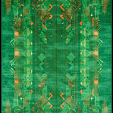 Elegant Emerald and Orange Harmony(Green)