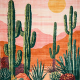 Ultra Soft Area Rug, Non Slip, Stain Resistant, Washable Area Rugs for Living Room, Bedroom, Whimsical Pink Desert Landscape(Pink)
