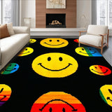 Ultra Soft Area Rug, Non Slip, Stain Resistant, Washable Area Rugs for Living Room, Bedroom, Charming Educational Playful Motif(Yellow)
