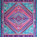 Ultra Soft Area Rug, Non Slip, Stain Resistant, Washable Area Rugs for Living Room, Bedroom, Whimsical Purple Pink Abstract Style(Blue)
