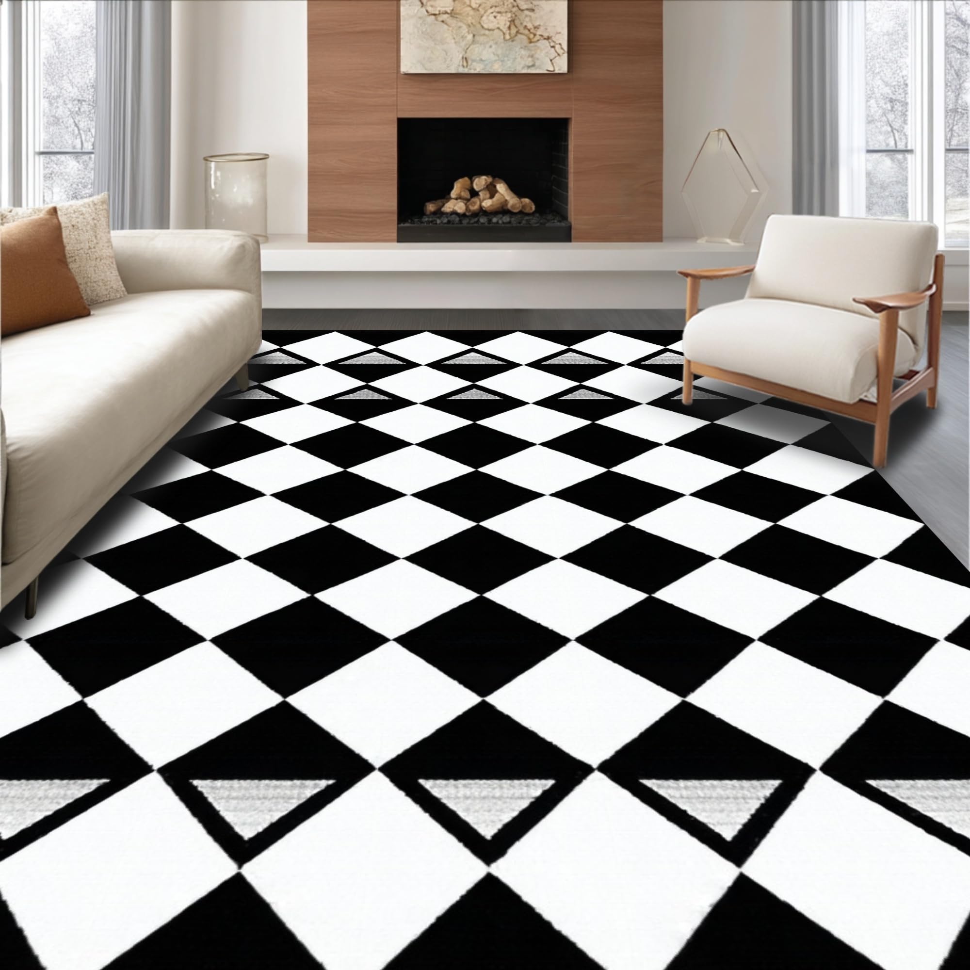 Sophisticated Modern Geometric Lines Rug – ODIKA