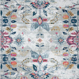 Ultra Soft Area Rug, Non Slip, Stain Resistant, Washable Area Rugs for Living Room, Bedroom, Artistic Faded Floral Composition(Gray)