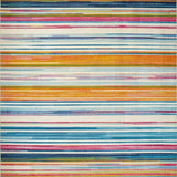 Ultra Soft Area Rug, Non Slip, Stain Resistant, Washable Area Rugs for Living Room, Bedroom, Dynamic Contemporary Woven Stripe Motif(Yellow)