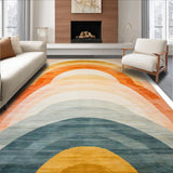 Ultra Soft Area Rug, Non Slip, Stain Resistant, Washable Area Rugs for Living Room, Bedroom, Elegant Textured Color Block Layout(Yellow)