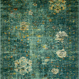 Ultra Soft Area Rug, Non Slip, Stain Resistant, Washable Area Rugs for Living Room, Bedroom, Boho Garden Rug(Blue)
